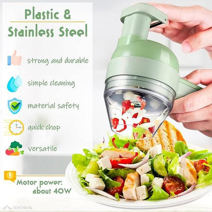 4 in 1 Portable Electric Vegetable Chopper